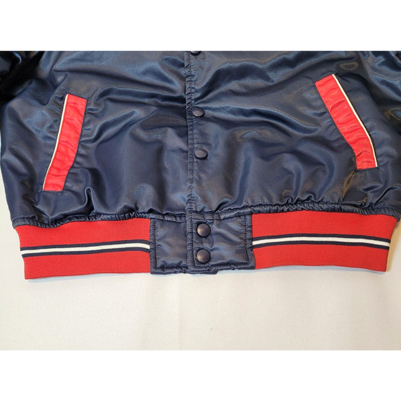 Vintage FUBU The Collection Basketball Varsity Puffer Jacket Button Down Boys - Picture 8 of 16